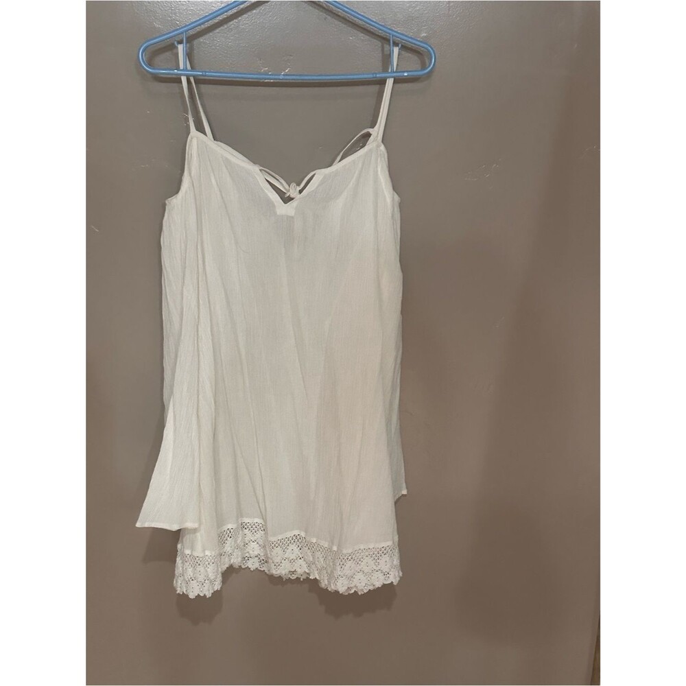 Billabong Off White Cotton Off the Shoulder Beach Summer Shirt Size M